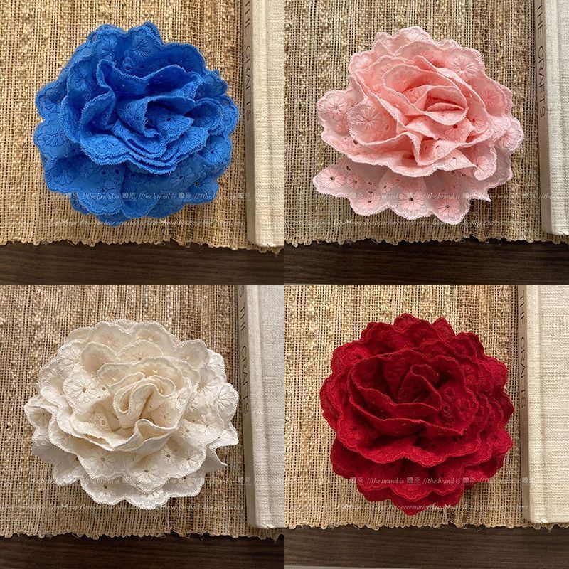 กิ๊บติดผมปักลายดอกกุหลาบ