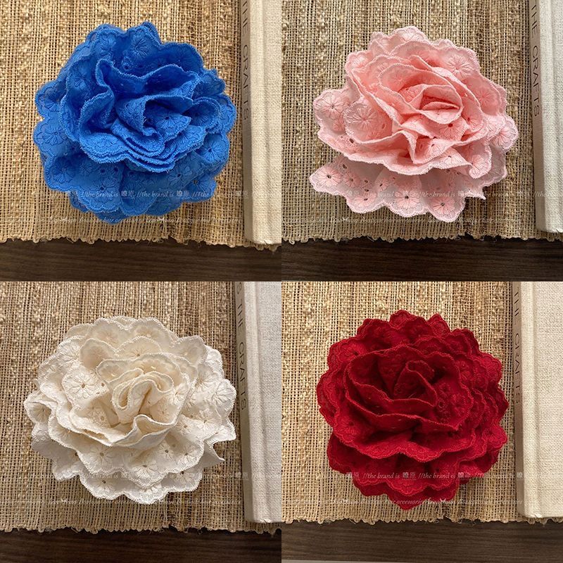 กิ๊บติดผมปักลายดอกกุหลาบ