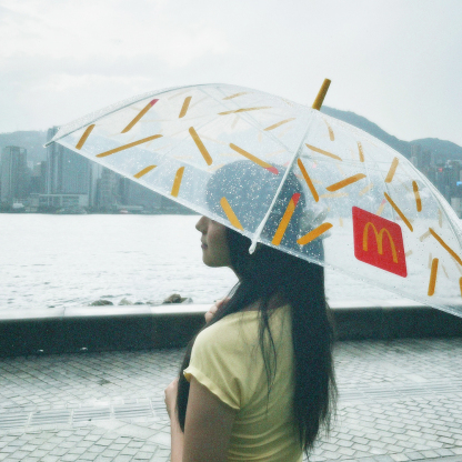 薯條透明雨傘｜請保存此訂單確認電郵二維碼即日起到所選餐廳換取｜7天內取貨