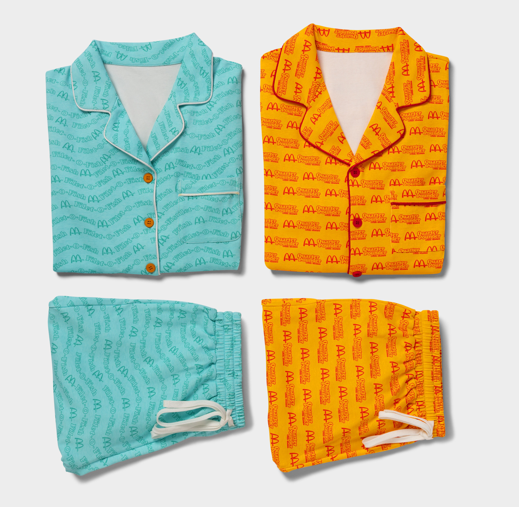 魚柳飽條紋睡衣套裝｜請保存此訂單確認電郵二維碼即日起到所選餐廳換取｜14天內取貨