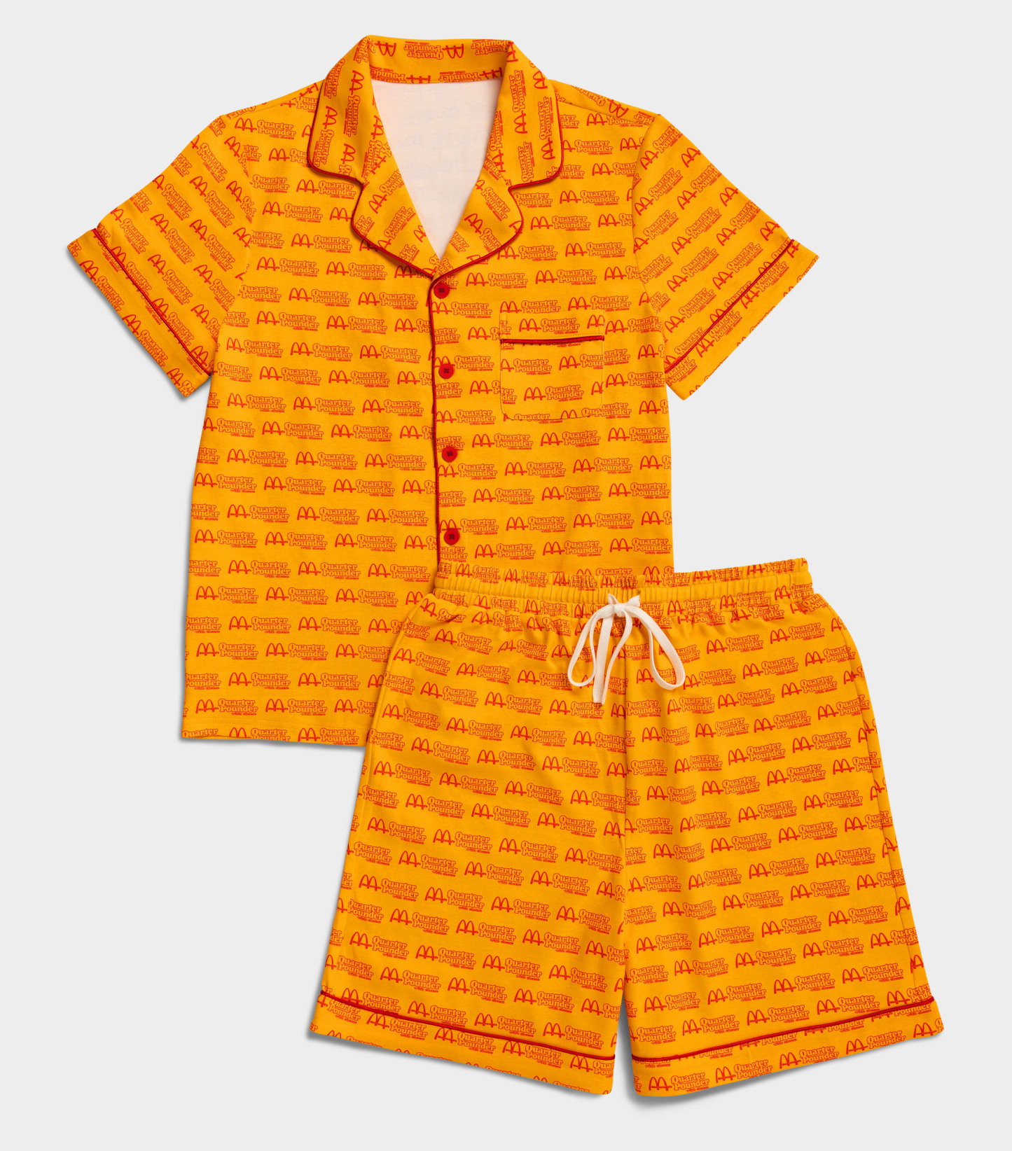 足三両條紋睡衣套裝｜請保存此訂單確認電郵二維碼即日起到所選餐廳換取｜14天內取貨