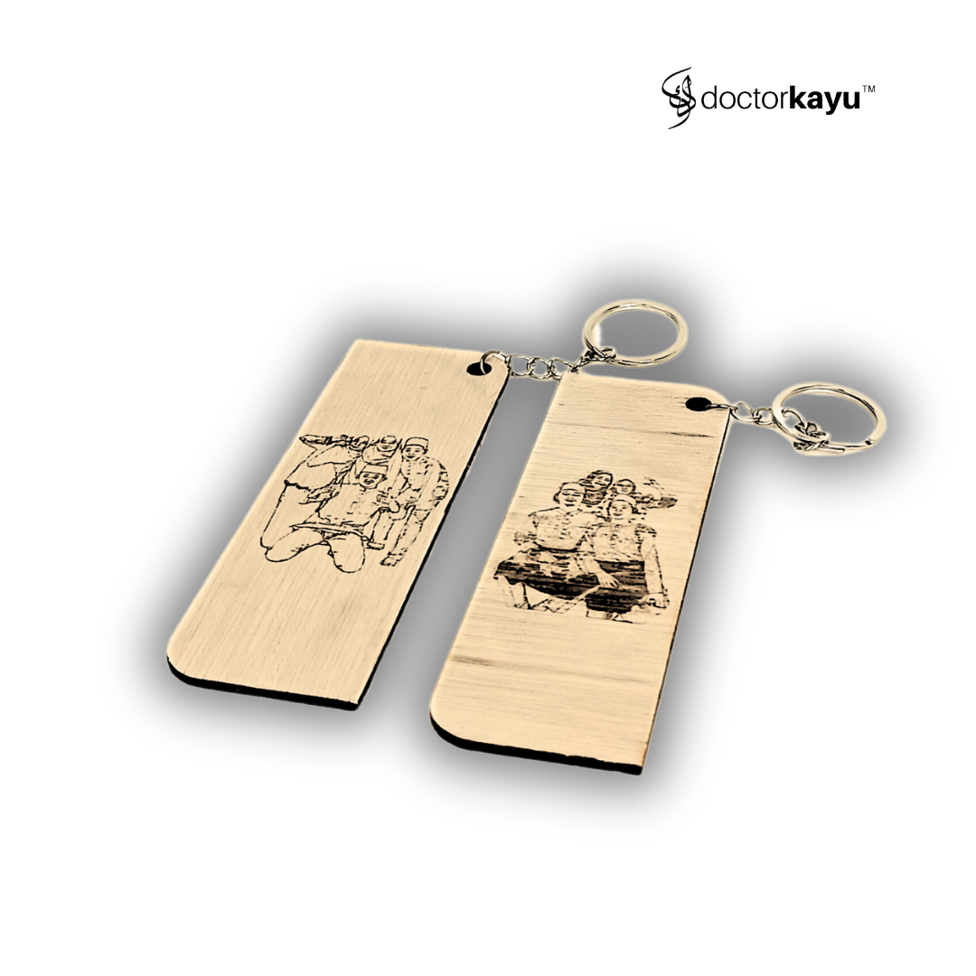 Keychain Custom Ukir Nama Size XL-doctorkayu