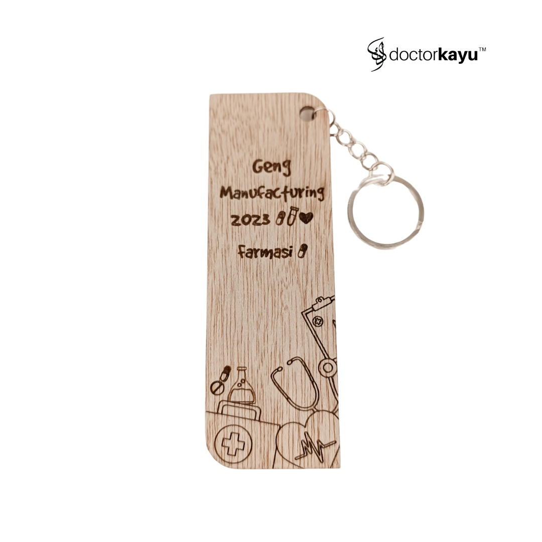 Keychain Custom Ukir Nama Size XL-doctorkayu