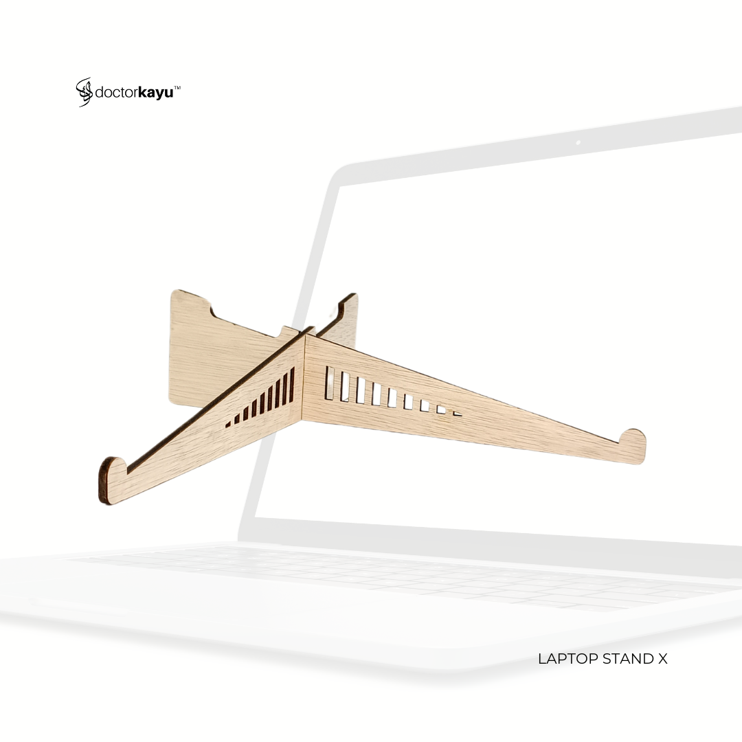 Laptop Stand X Foldable Wooden