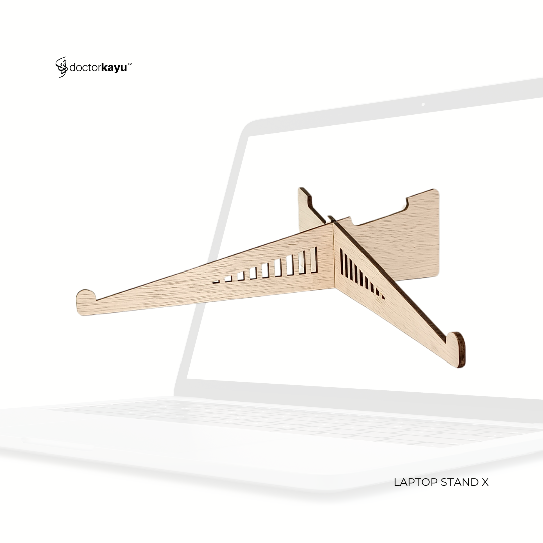 Laptop Stand X Foldable Wooden