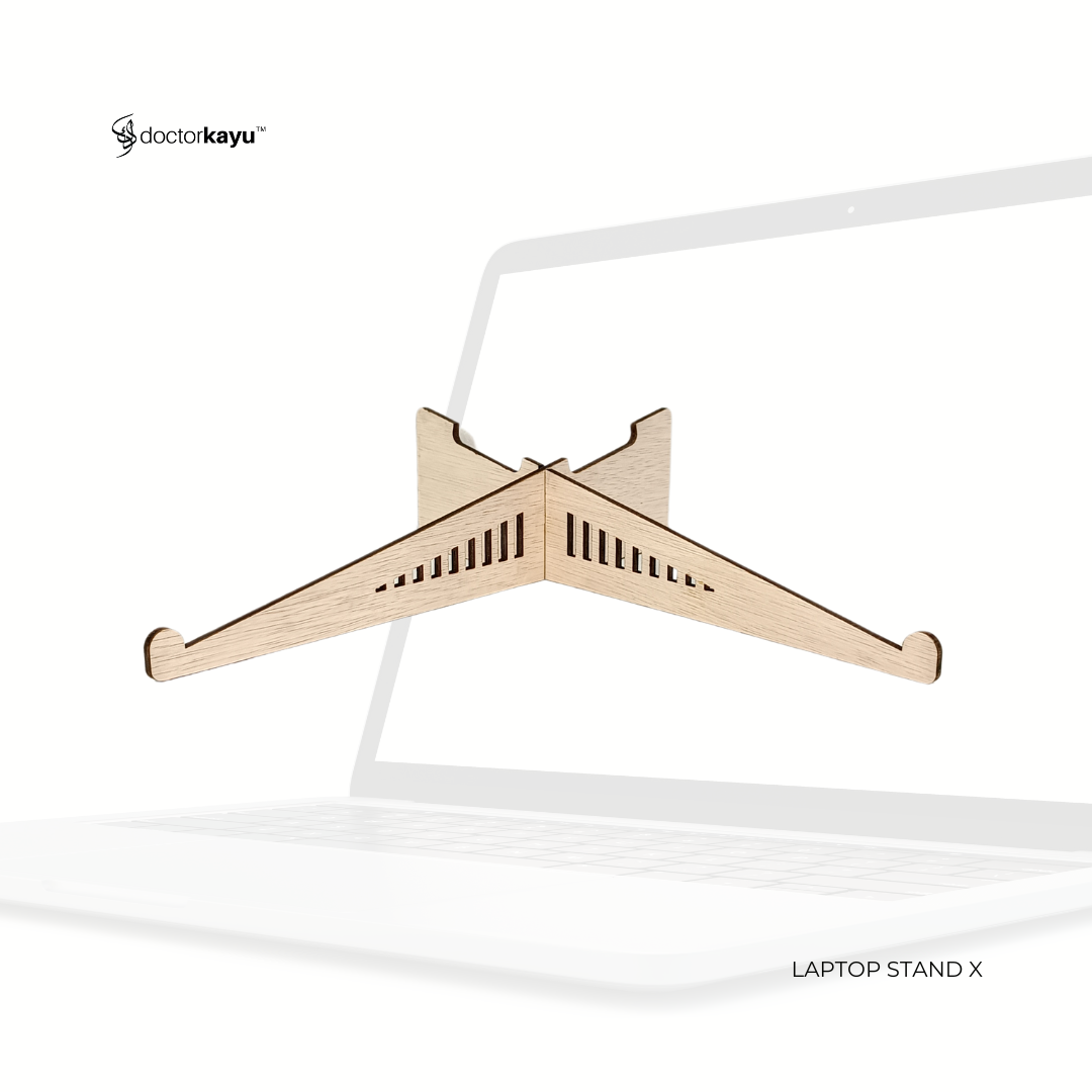 Laptop Stand X Foldable Wooden
