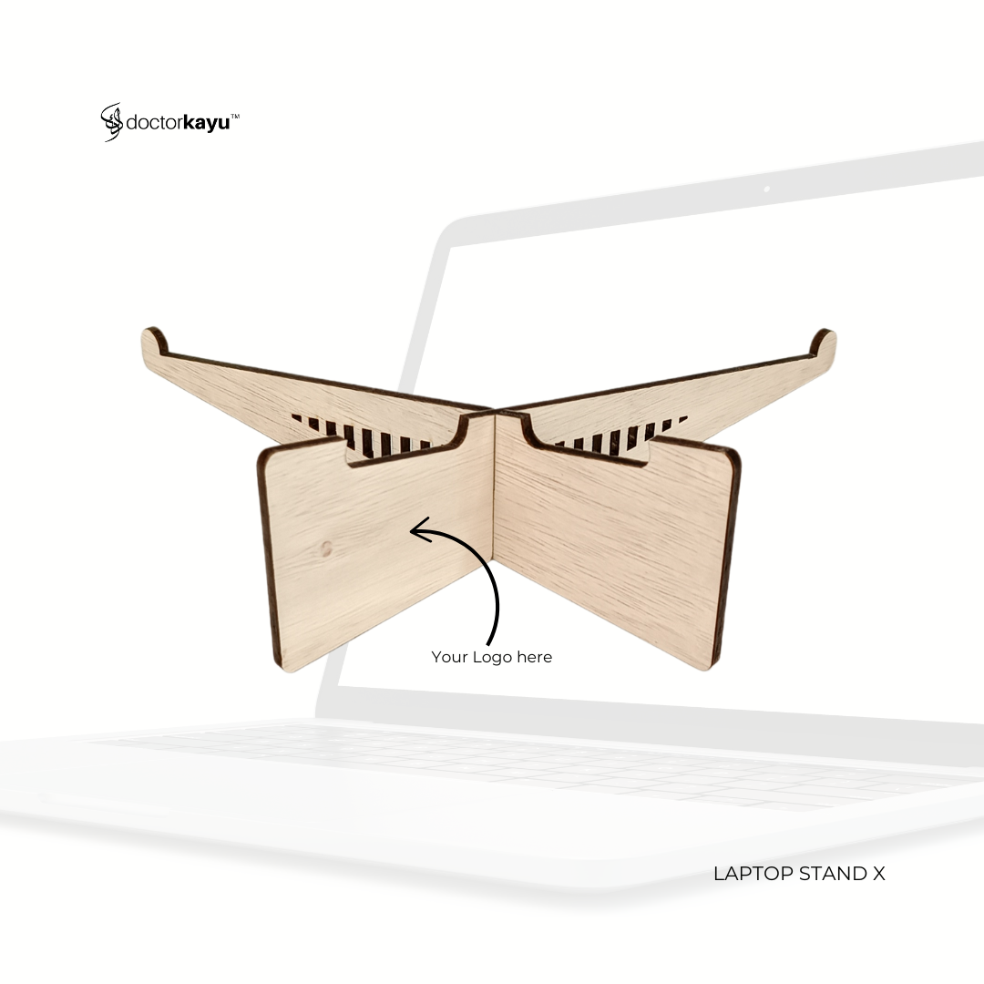 Laptop Stand X Foldable Wooden