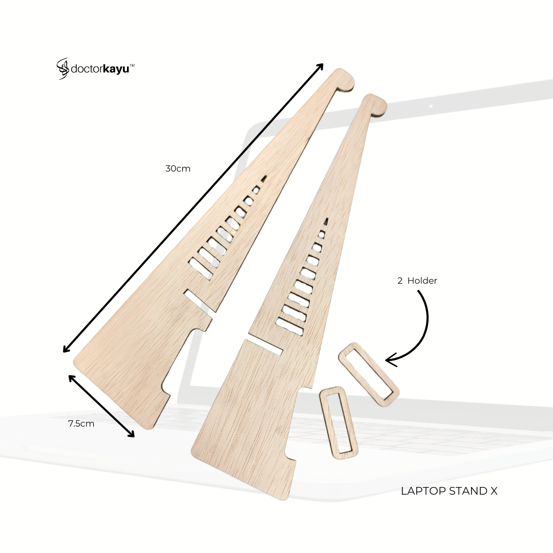 Laptop Stand X Foldable Wooden