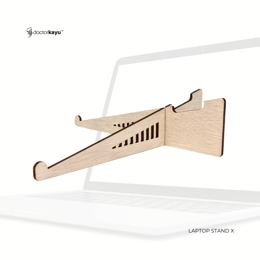 Laptop Stand X Foldable Wooden