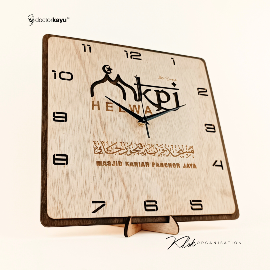 Organization Wooden Wall Clock-doctorkayu