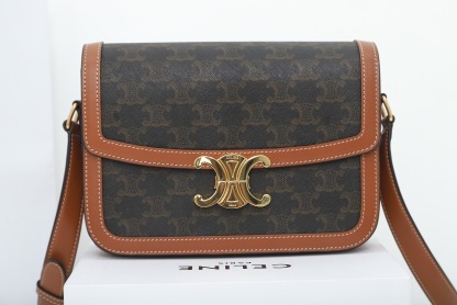  CLASSIQUE TRIOMPHE BAG IN TRIOMPHE CANVAS AND CALFSKIN
