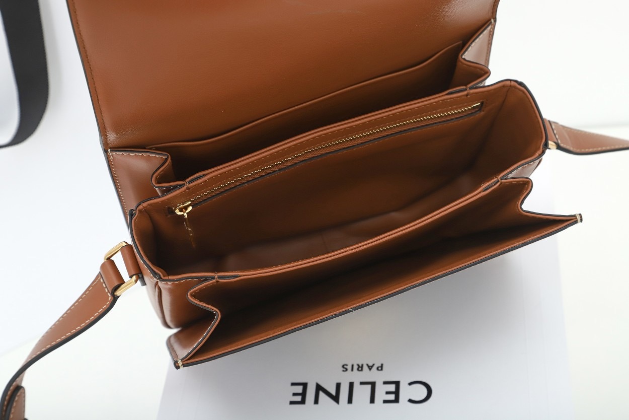 CLASSIQUE TRIOMPHE BAG IN TRIOMPHE CANVAS AND CALFSKIN