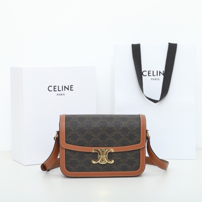  CLASSIQUE TRIOMPHE BAG IN TRIOMPHE CANVAS AND CALFSKIN