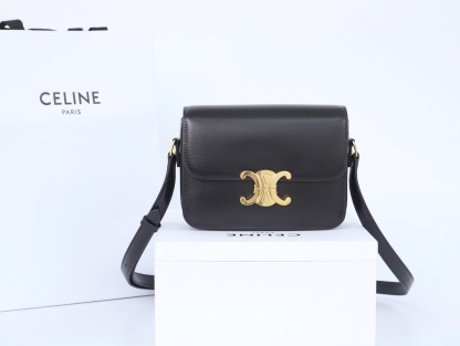CELINE TEEN TRIOMPHE BAG IN SHINY CALFSKIN