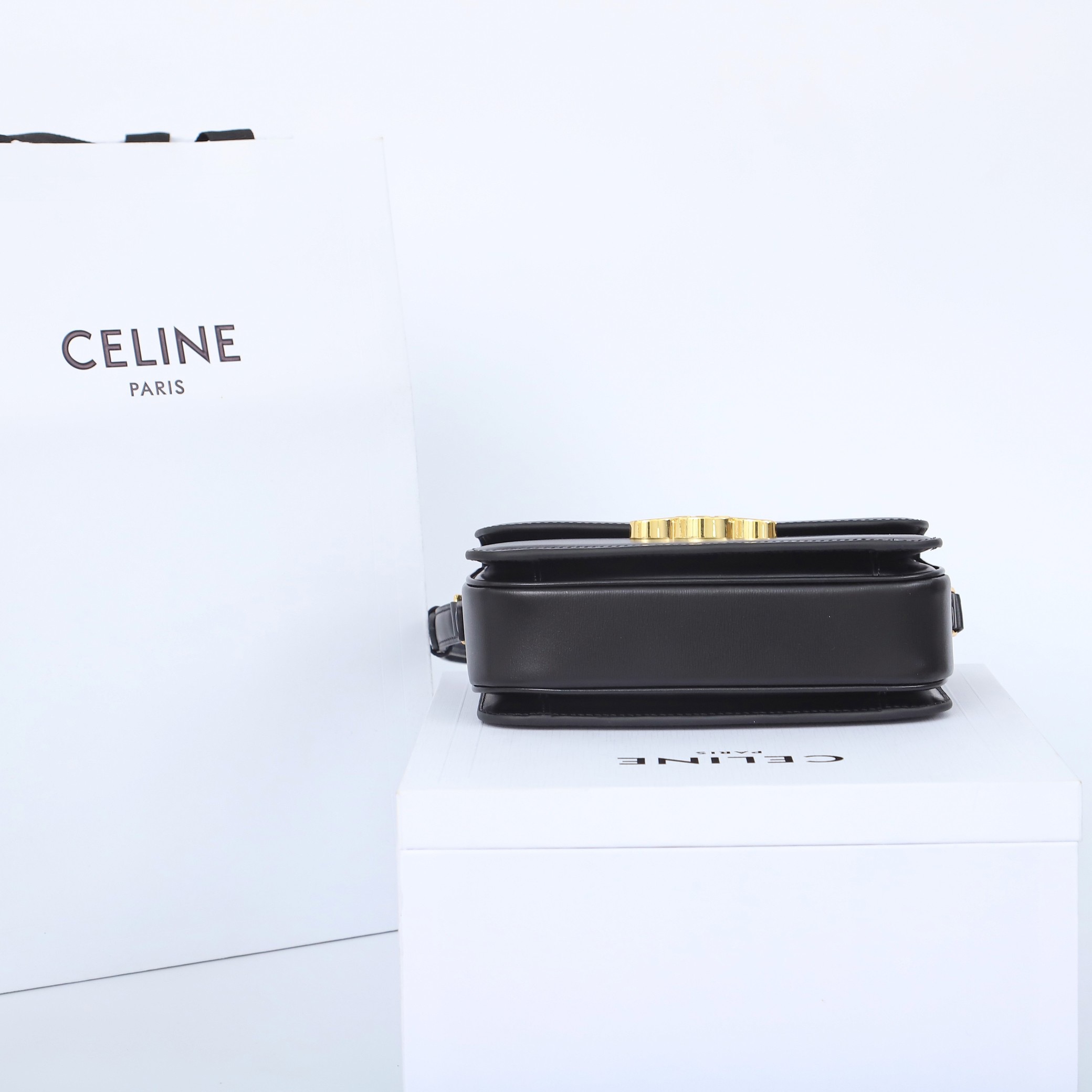 CELINE TEEN TRIOMPHE BAG IN SHINY CALFSKIN