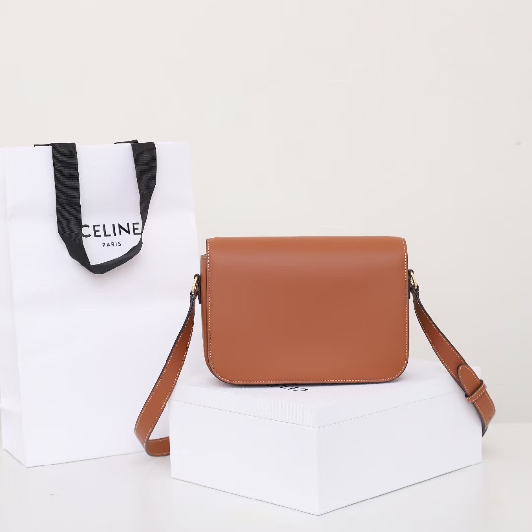CELINE CLASSIQUE TRIOMPHE BAG IN SHINY CALFSKIN