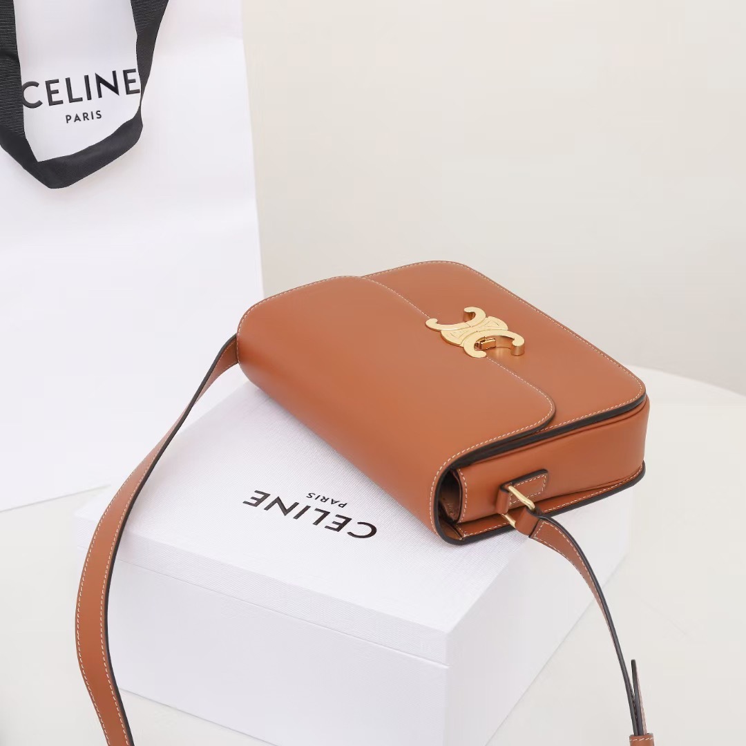 CELINE CLASSIQUE TRIOMPHE BAG IN SHINY CALFSKIN
