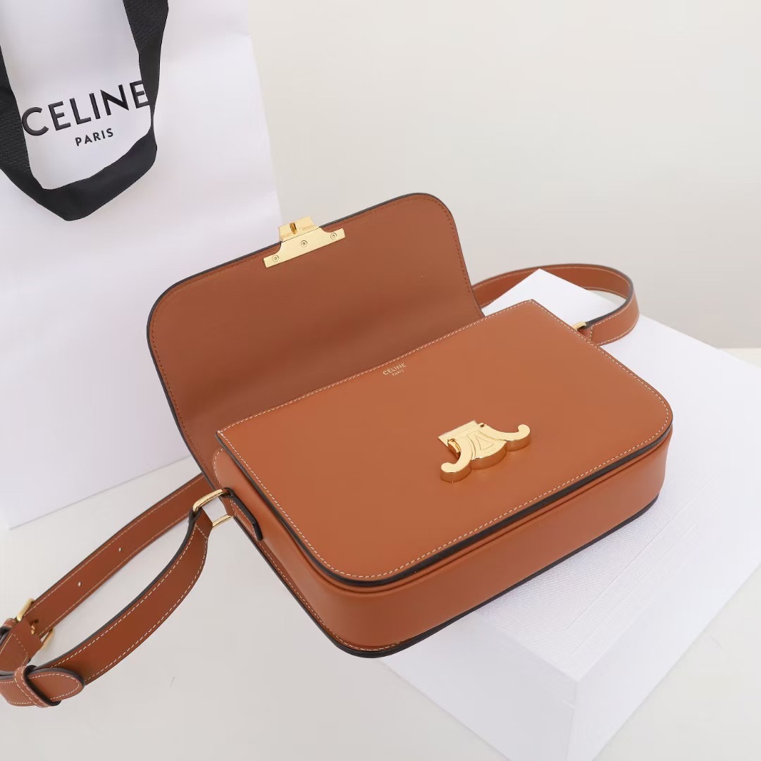 CELINE CLASSIQUE TRIOMPHE BAG IN SHINY CALFSKIN