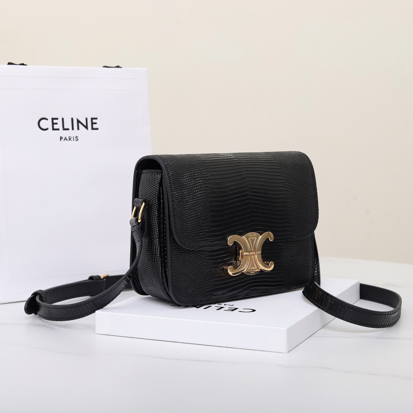 CLINE CLASSIQUE TRIOMPHE BAG IN Lizard