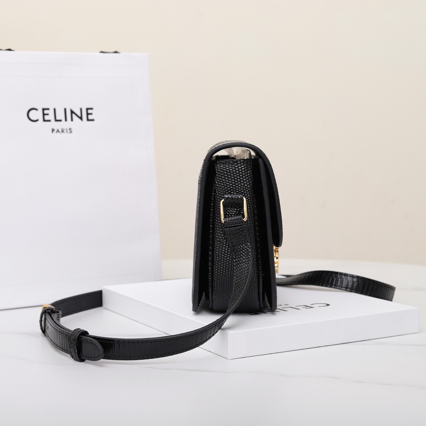 CLINE CLASSIQUE TRIOMPHE BAG IN Lizard