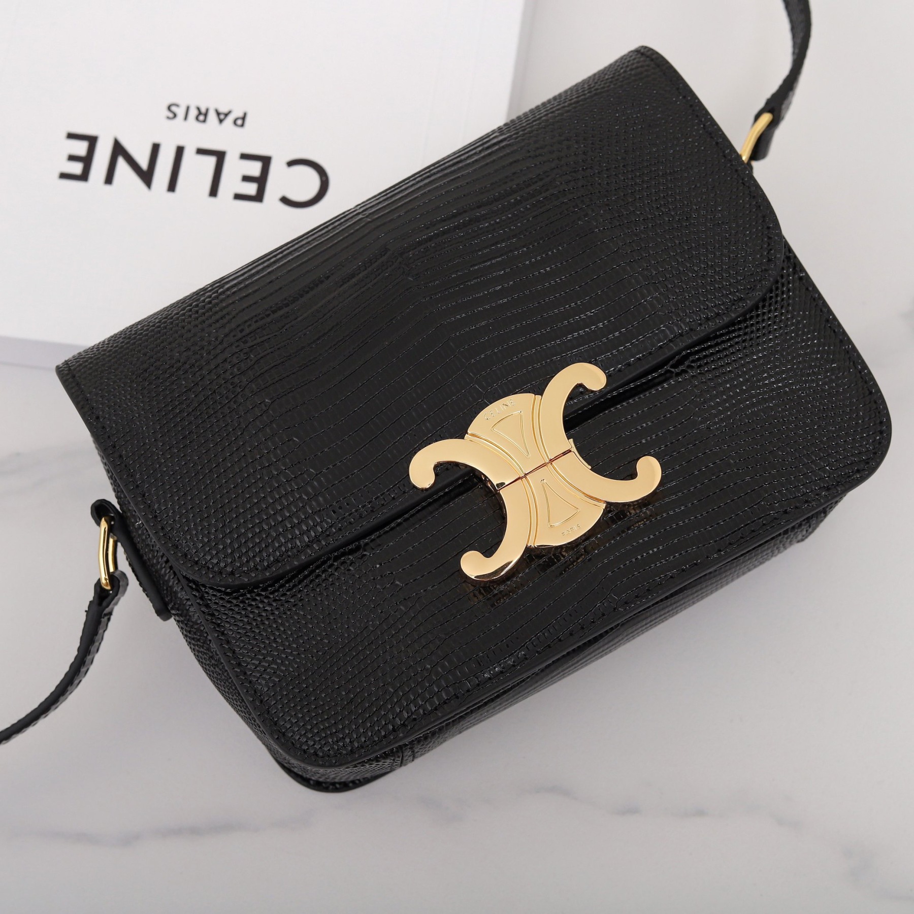 CLINE CLASSIQUE TRIOMPHE BAG IN Lizard