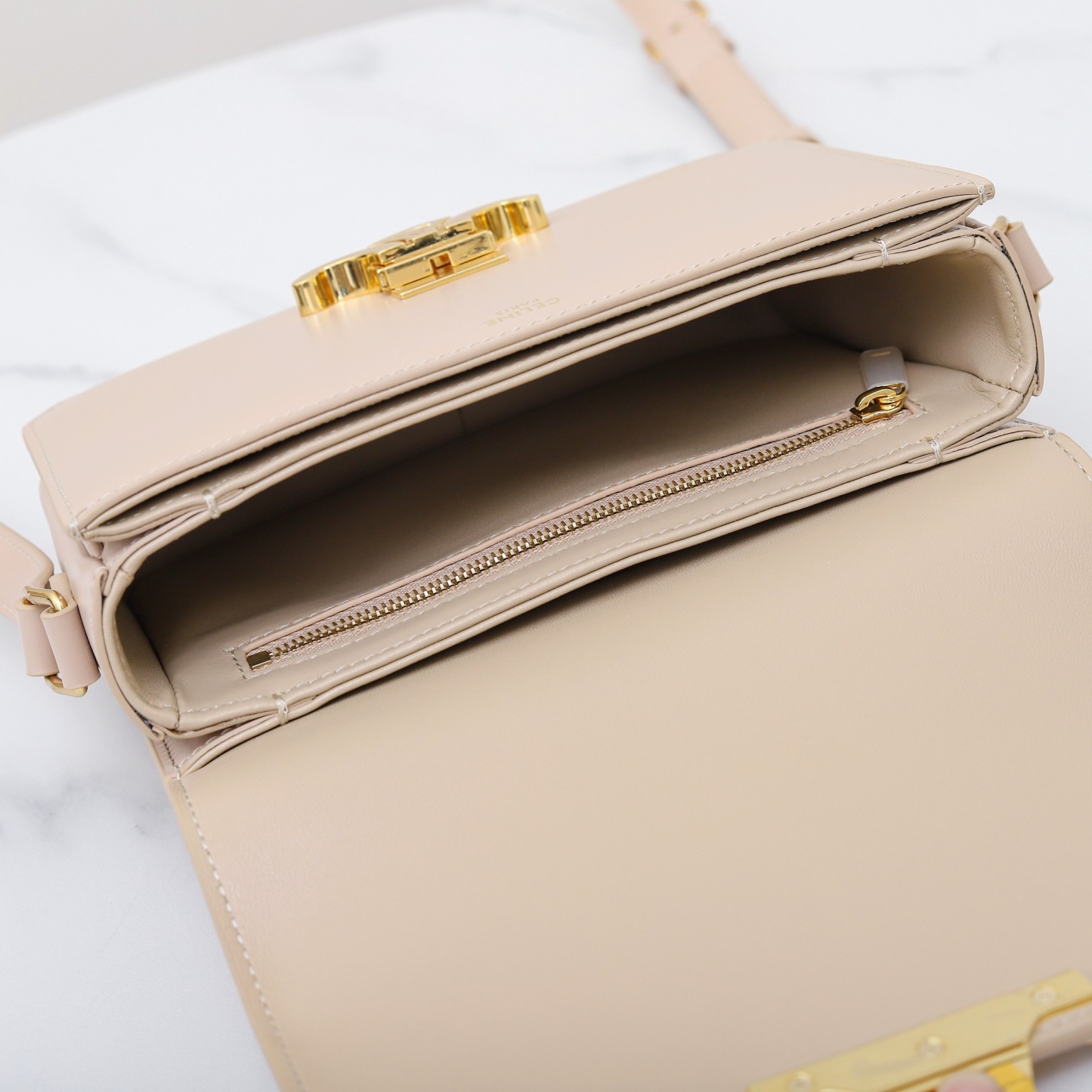 CELINE TEEN TRIOMPHE BAG IN SHINY CALFSKIN