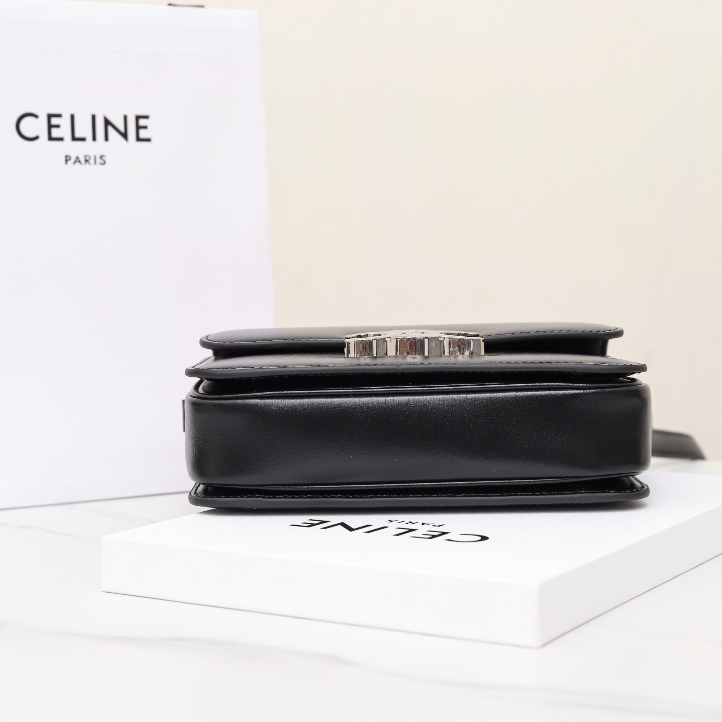 CELINE TEEN TRIOMPHE BAG IN SHINY CALFSKIN