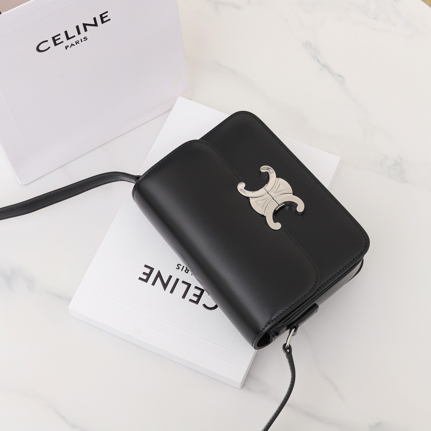 CELINE TEEN TRIOMPHE BAG IN SHINY CALFSKIN