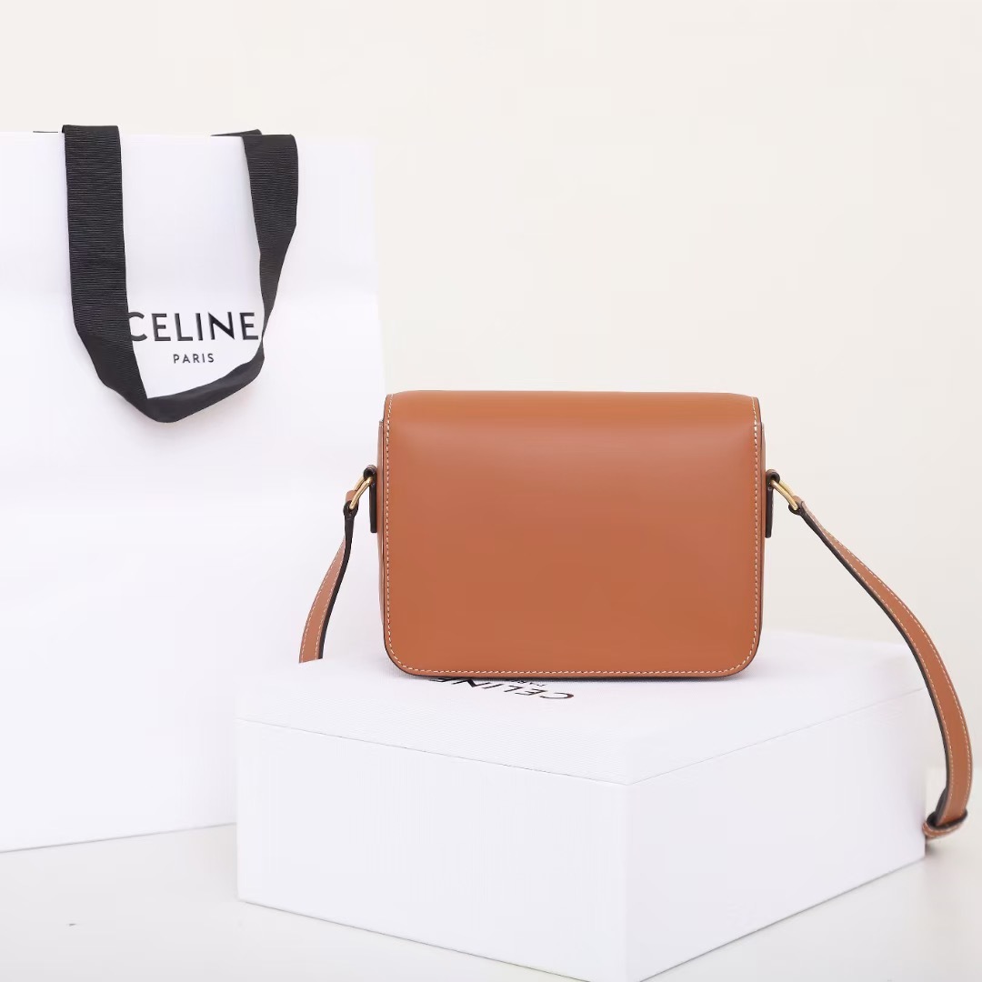 CELINE TEEN TRIOMPHE BAG IN SHINY CALFSKIN