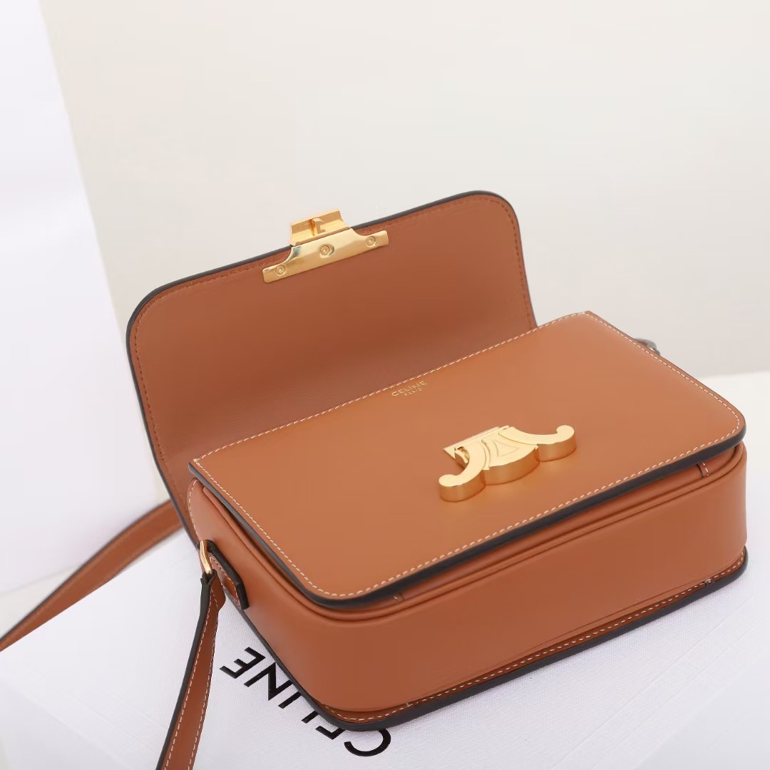 CELINE TEEN TRIOMPHE BAG IN SHINY CALFSKIN