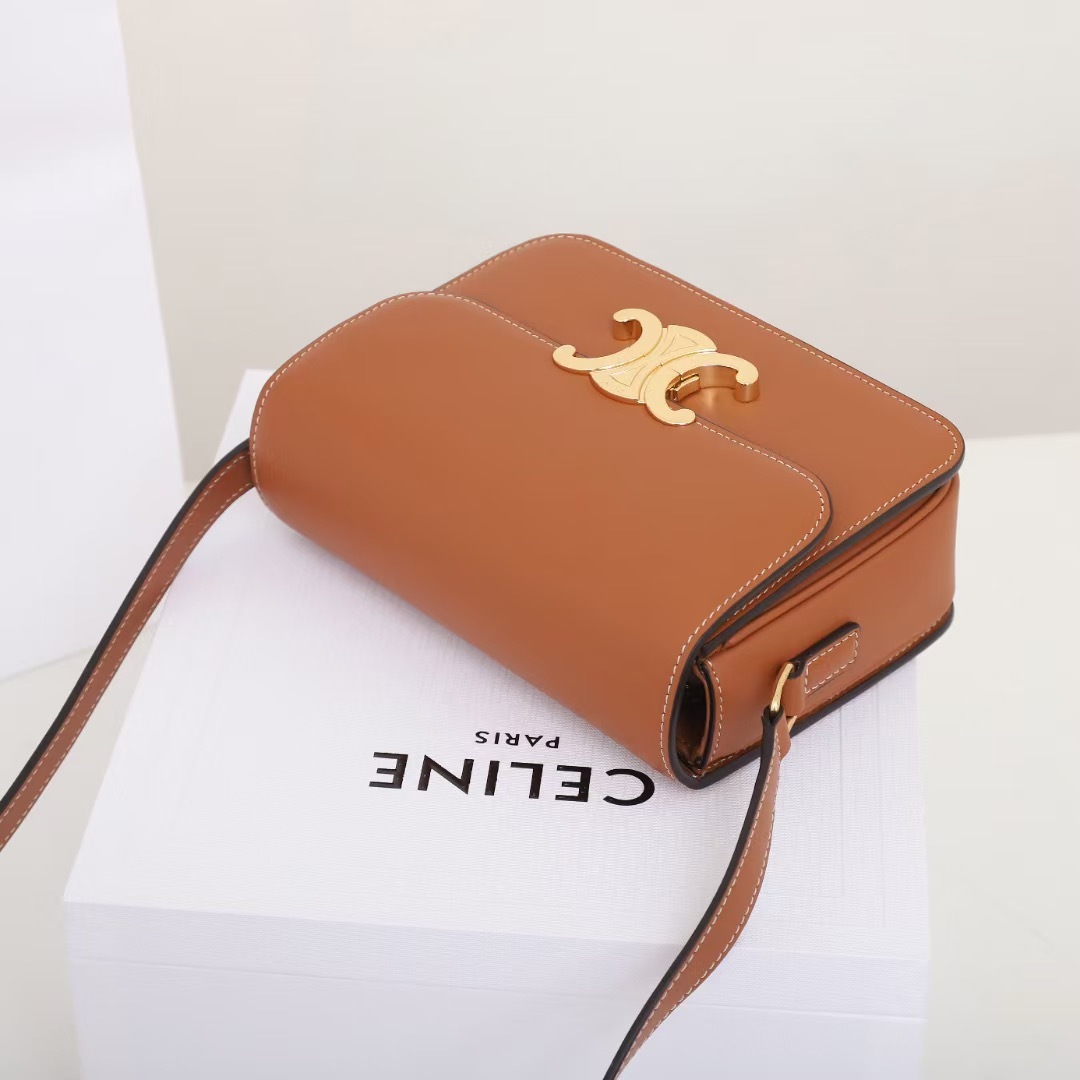 CELINE TEEN TRIOMPHE BAG IN SHINY CALFSKIN