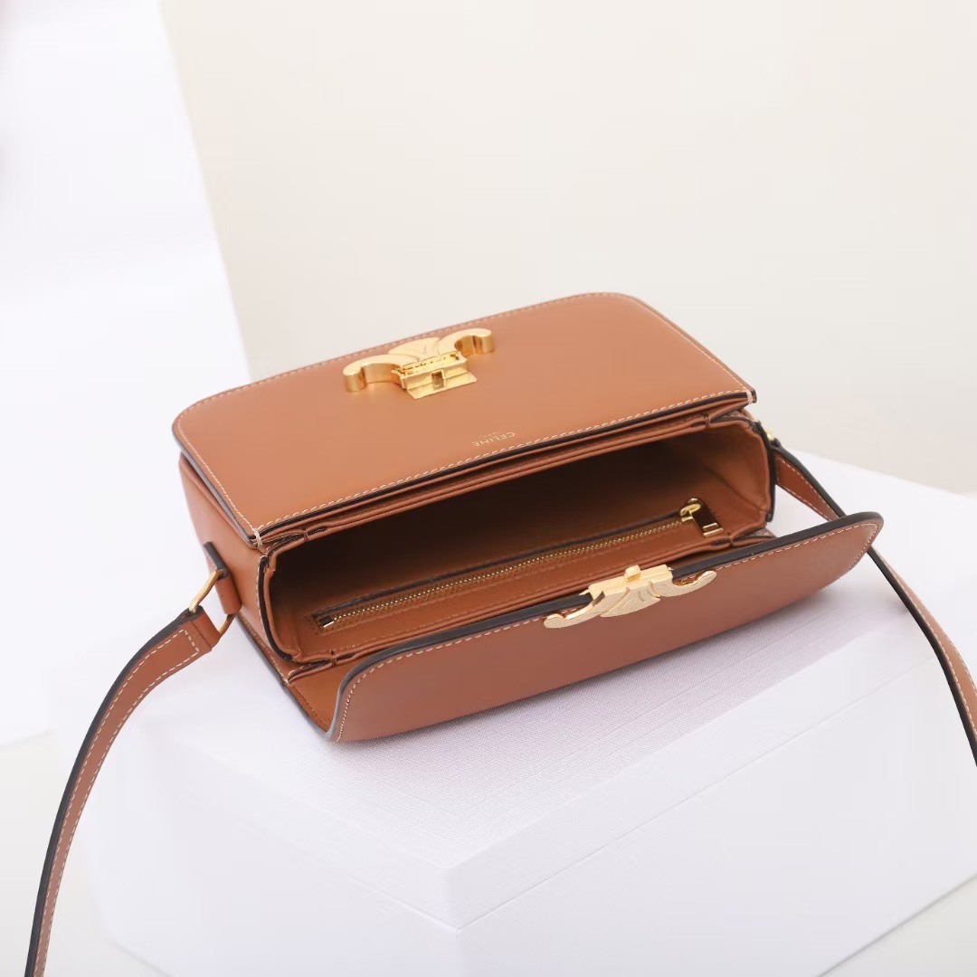 CELINE TEEN TRIOMPHE BAG IN SHINY CALFSKIN