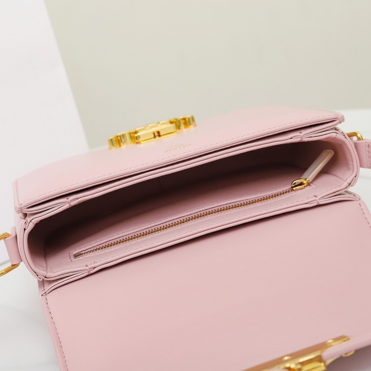 CELINE TEEN TRIOMPHE BAG IN SHINY CALFSKIN