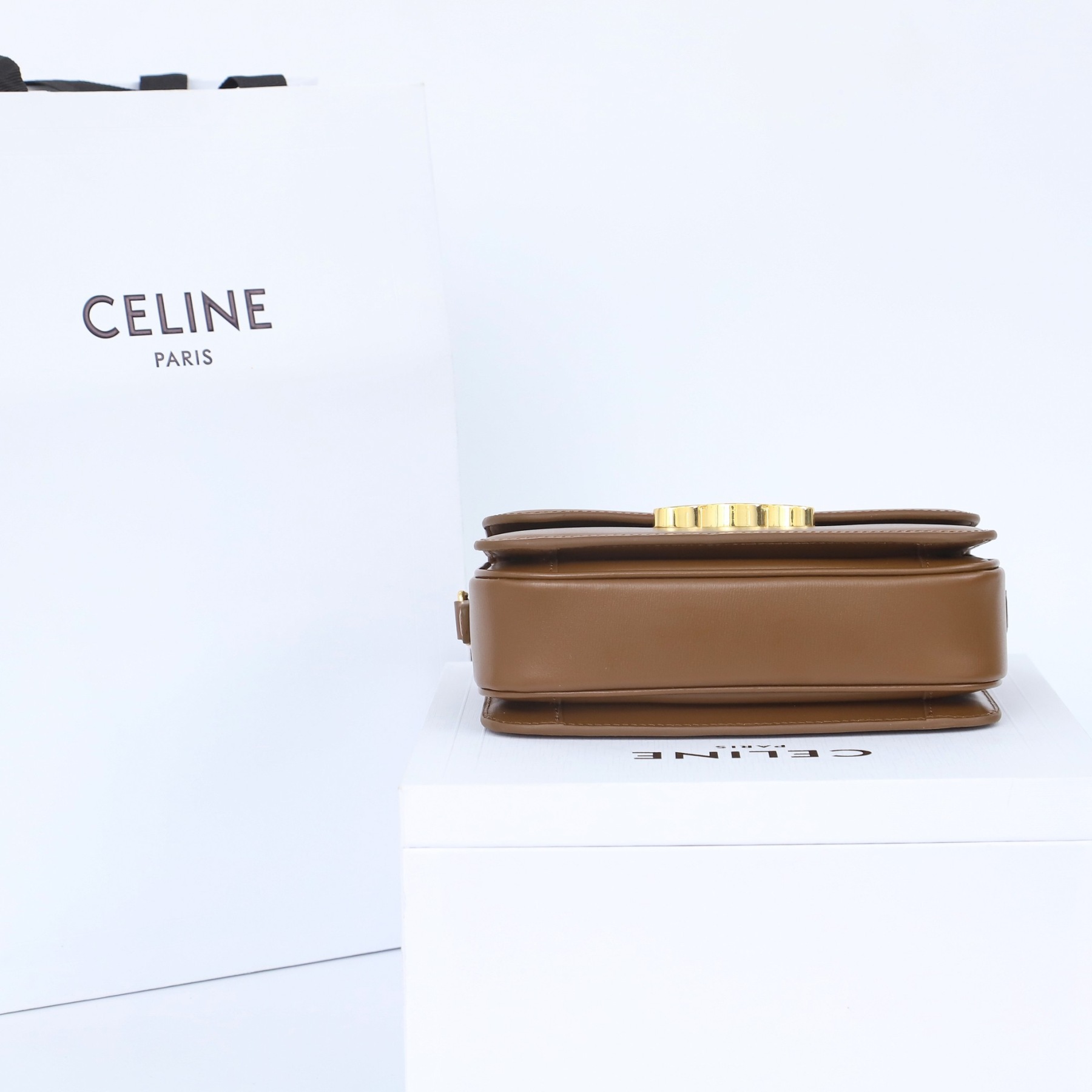 CELINE TEEN TRIOMPHE BAG IN SHINY CALFSKIN