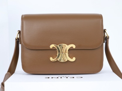 CELINE TEEN TRIOMPHE BAG IN SHINY CALFSKIN