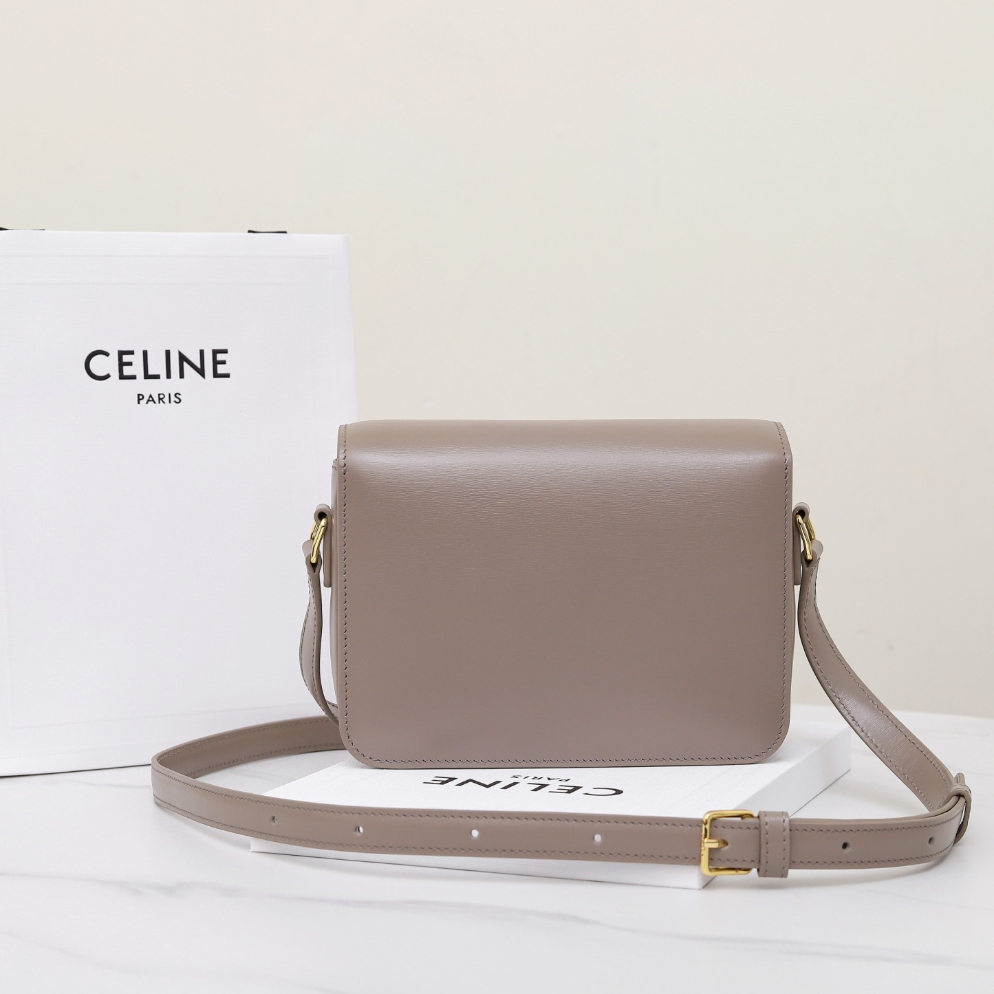 CELINE TEEN TRIOMPHE BAG IN SHINY CALFSKIN