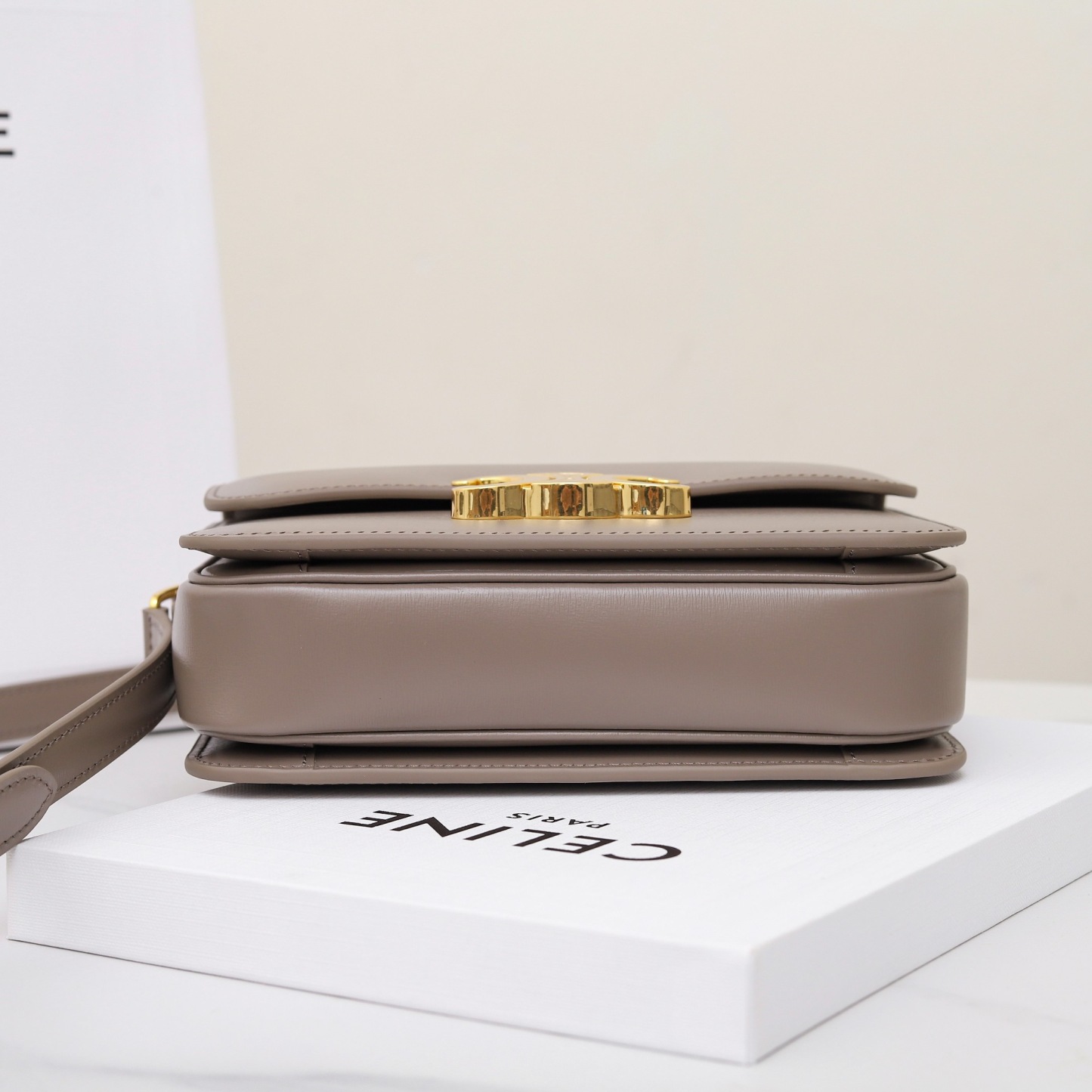 CELINE TEEN TRIOMPHE BAG IN SHINY CALFSKIN