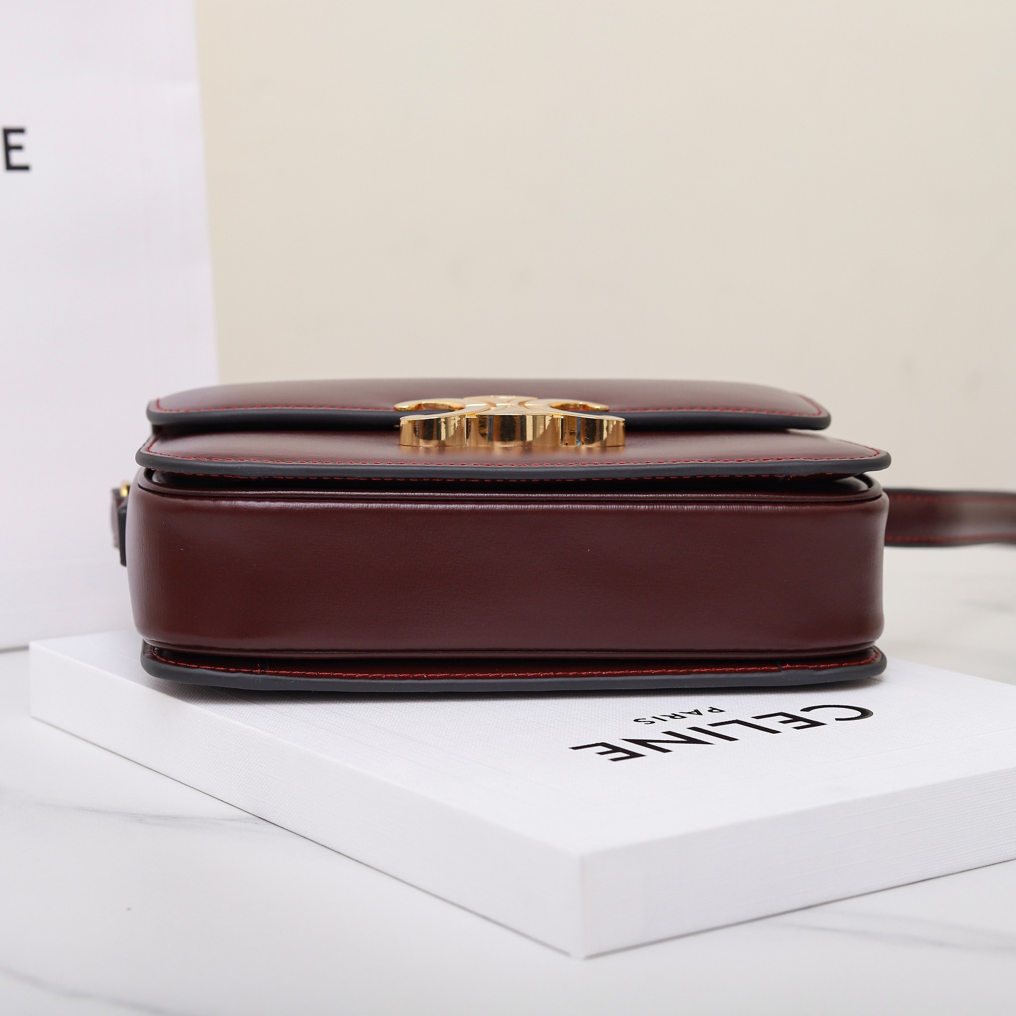 CELINE TEEN TRIOMPHE BAG IN SHINY CALFSKIN