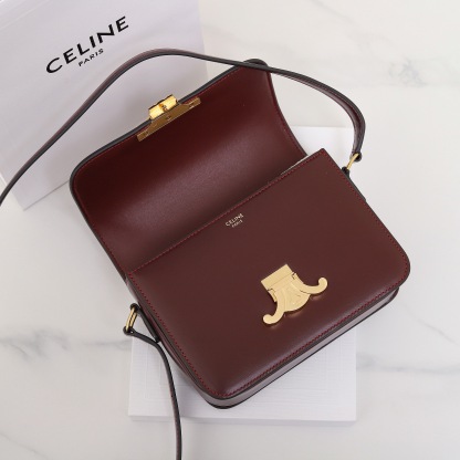 CELINE TEEN TRIOMPHE BAG IN SHINY CALFSKIN