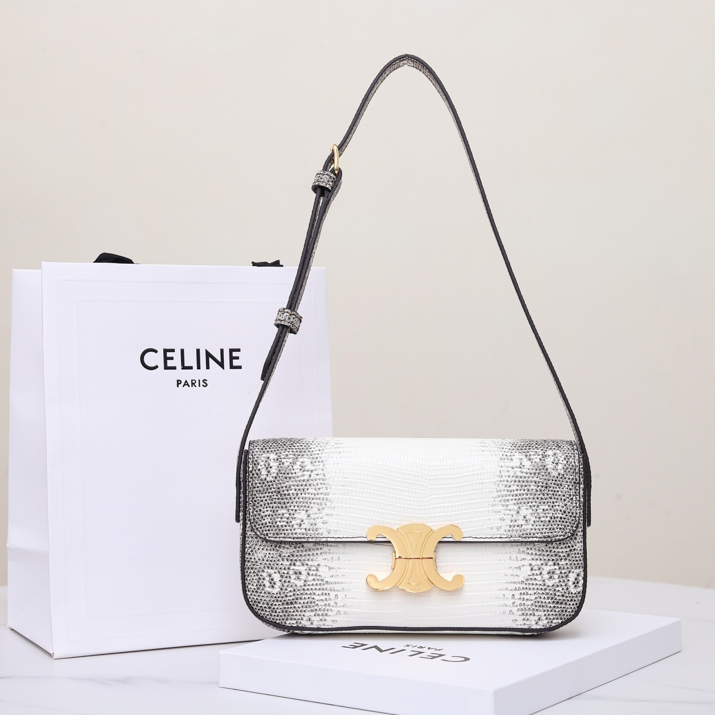 SHOULDER BAG CLAUDE IN LIZARD