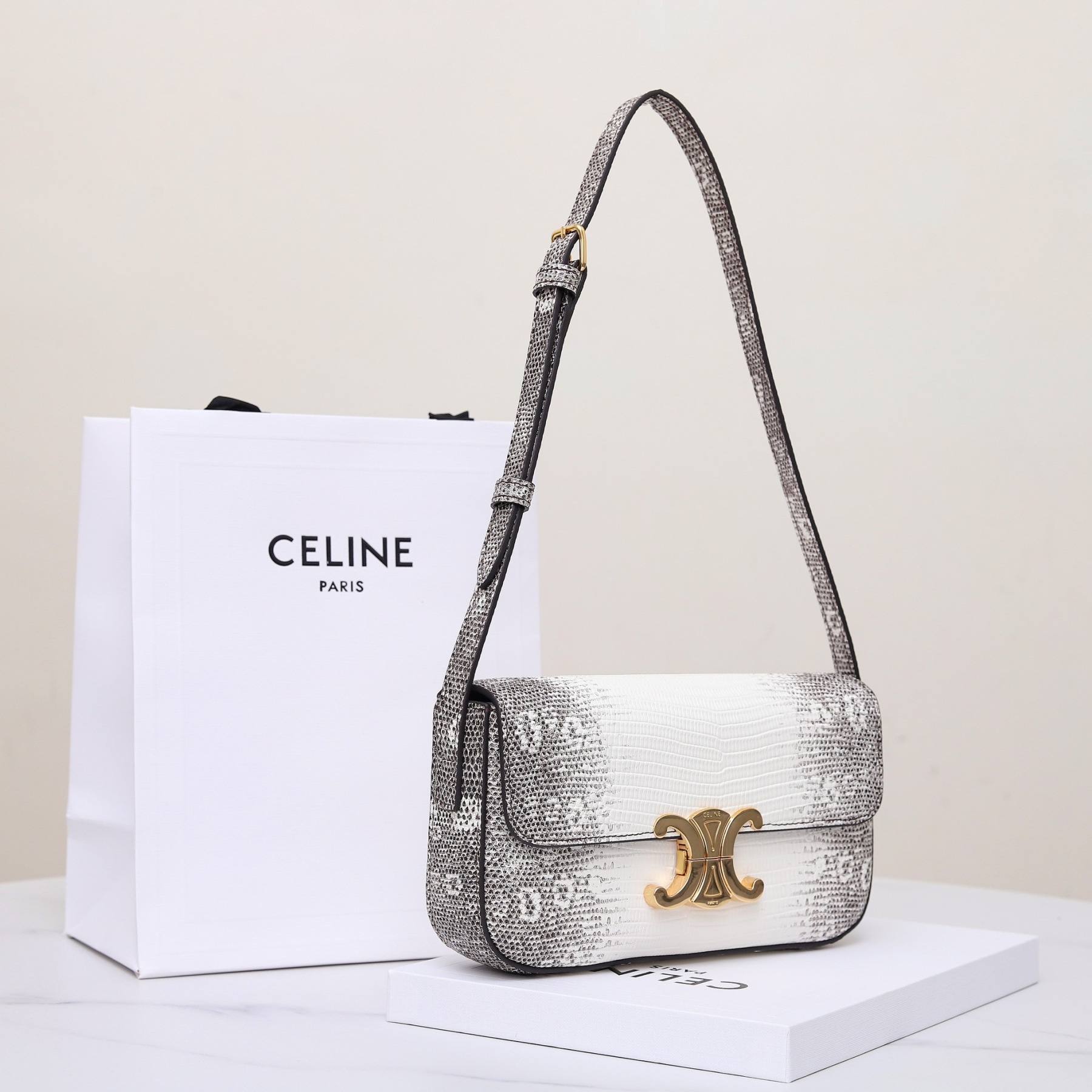SHOULDER BAG CLAUDE IN LIZARD