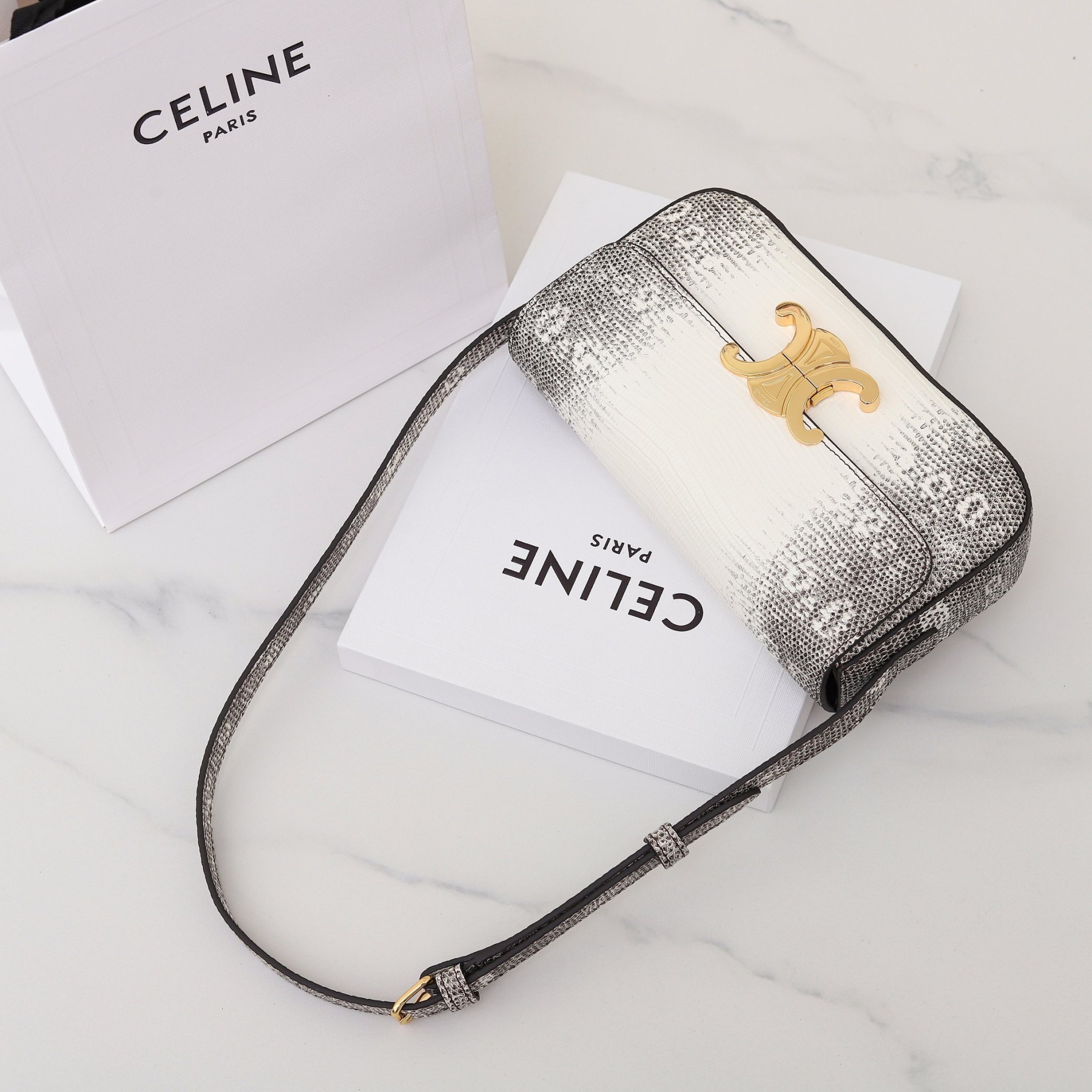 SHOULDER BAG CLAUDE IN LIZARD