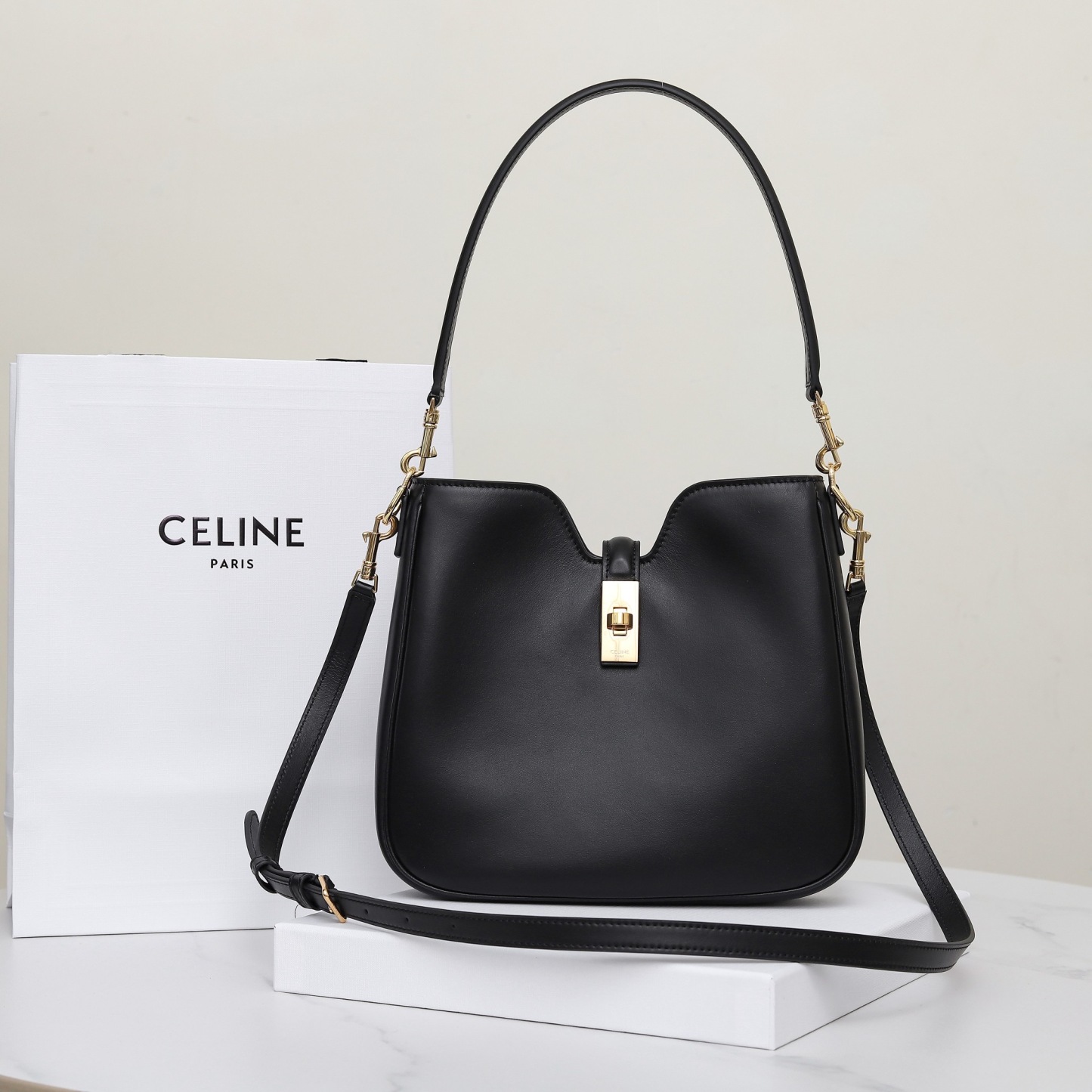 CELINE SMALL CAMILLE 16 SOFT BAG IN SMOOTH CALFSKIN