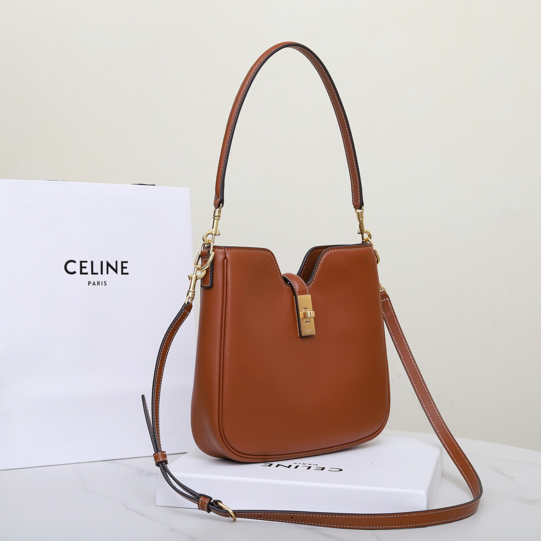 CELINE SMALL CAMILLE 16 SOFT BAG IN SMOOTH CALFSKIN