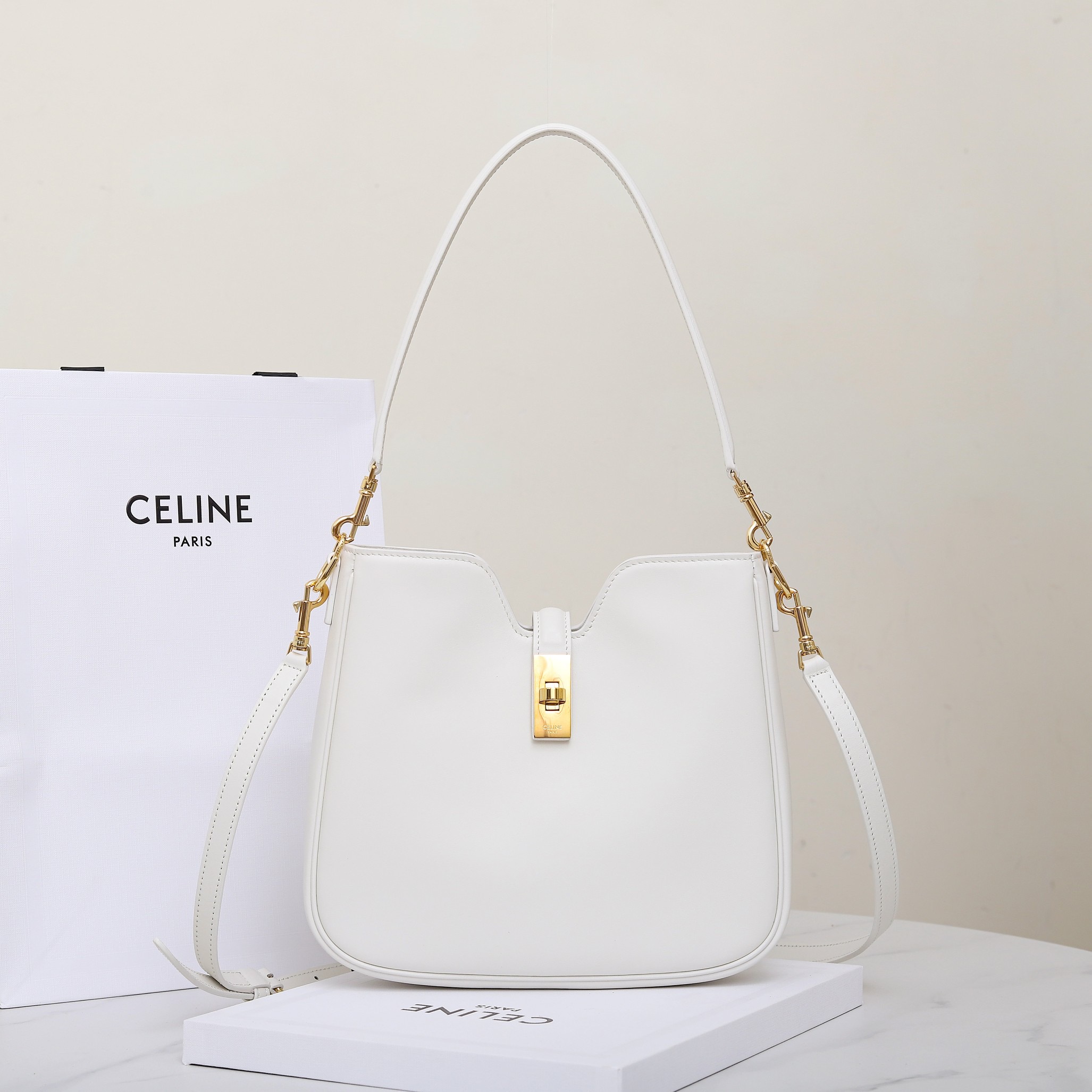 CELINE SMALL CAMILLE 16 SOFT BAG IN SMOOTH CALFSKIN