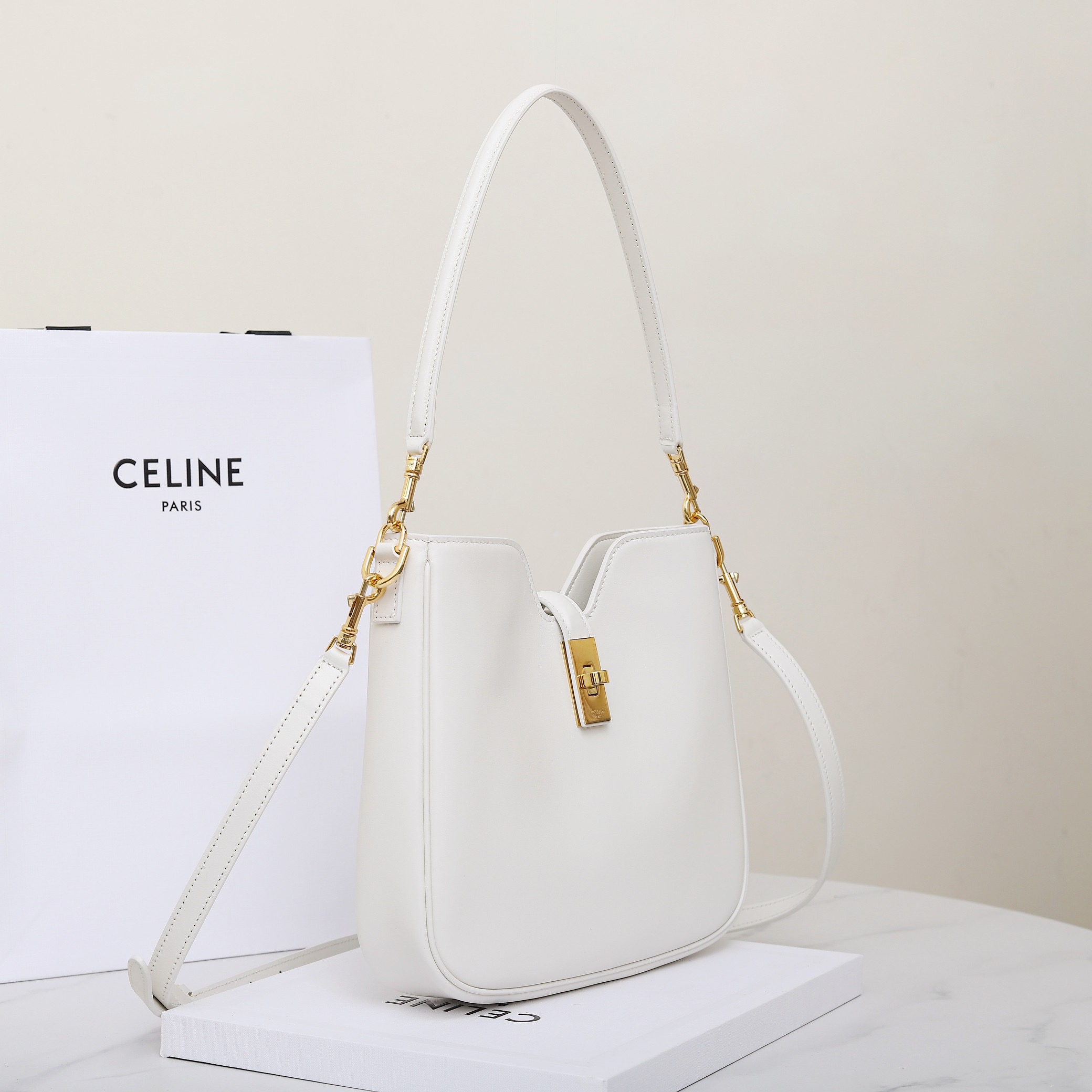 CELINE SMALL CAMILLE 16 SOFT BAG IN SMOOTH CALFSKIN