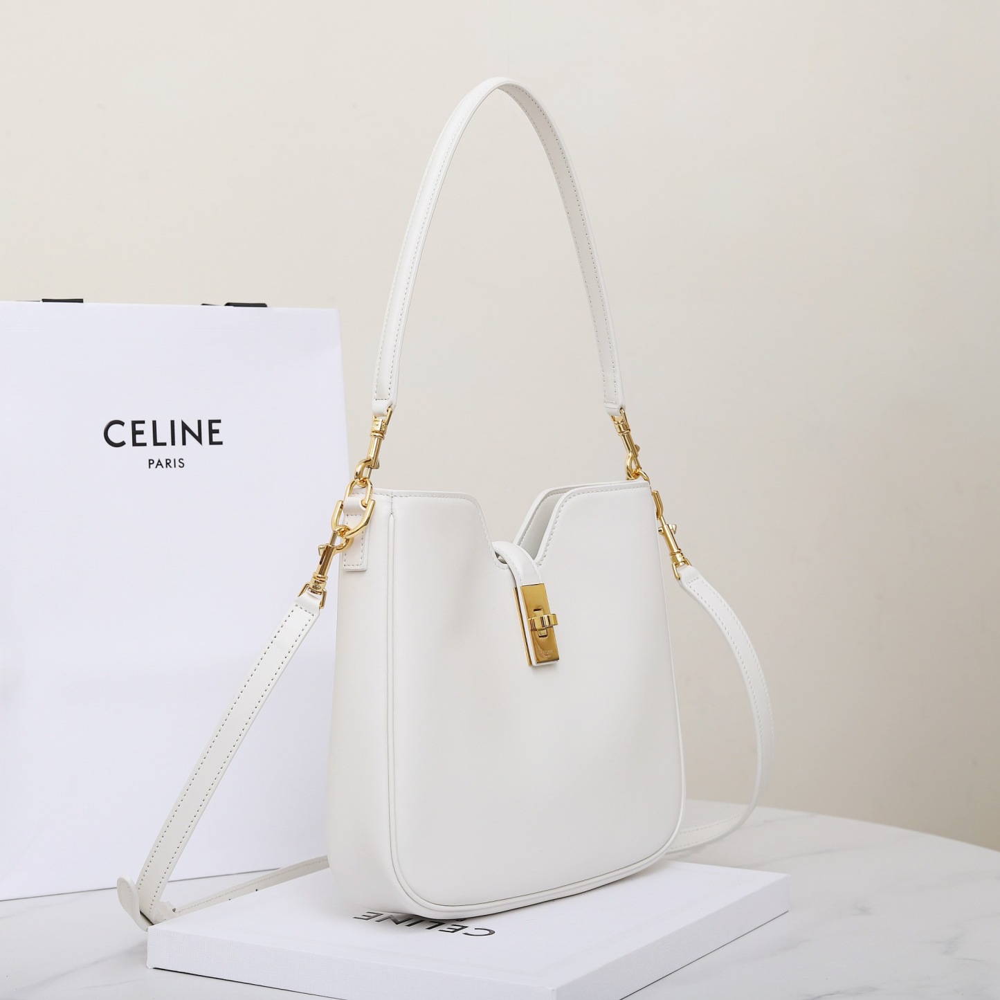 CELINE SMALL CAMILLE 16 SOFT BAG IN SMOOTH CALFSKIN