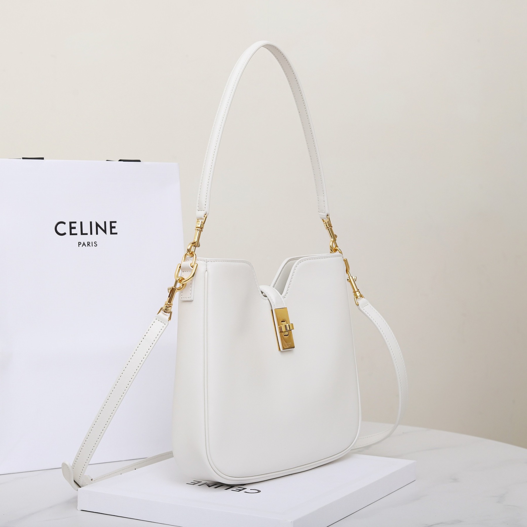 CELINE SMALL CAMILLE 16 SOFT BAG IN SMOOTH CALFSKIN