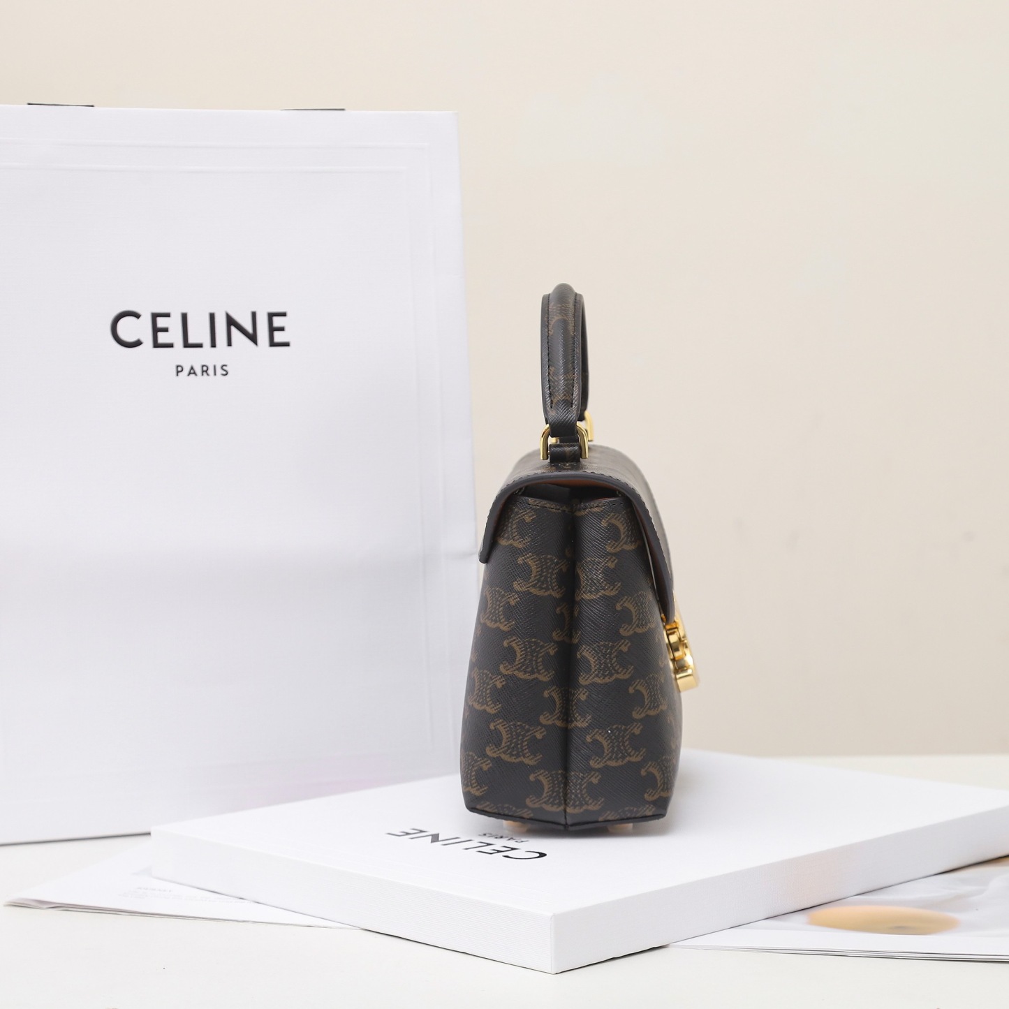 CELINE TEEN NINO BAG IN TRIOMPHE CANVAS