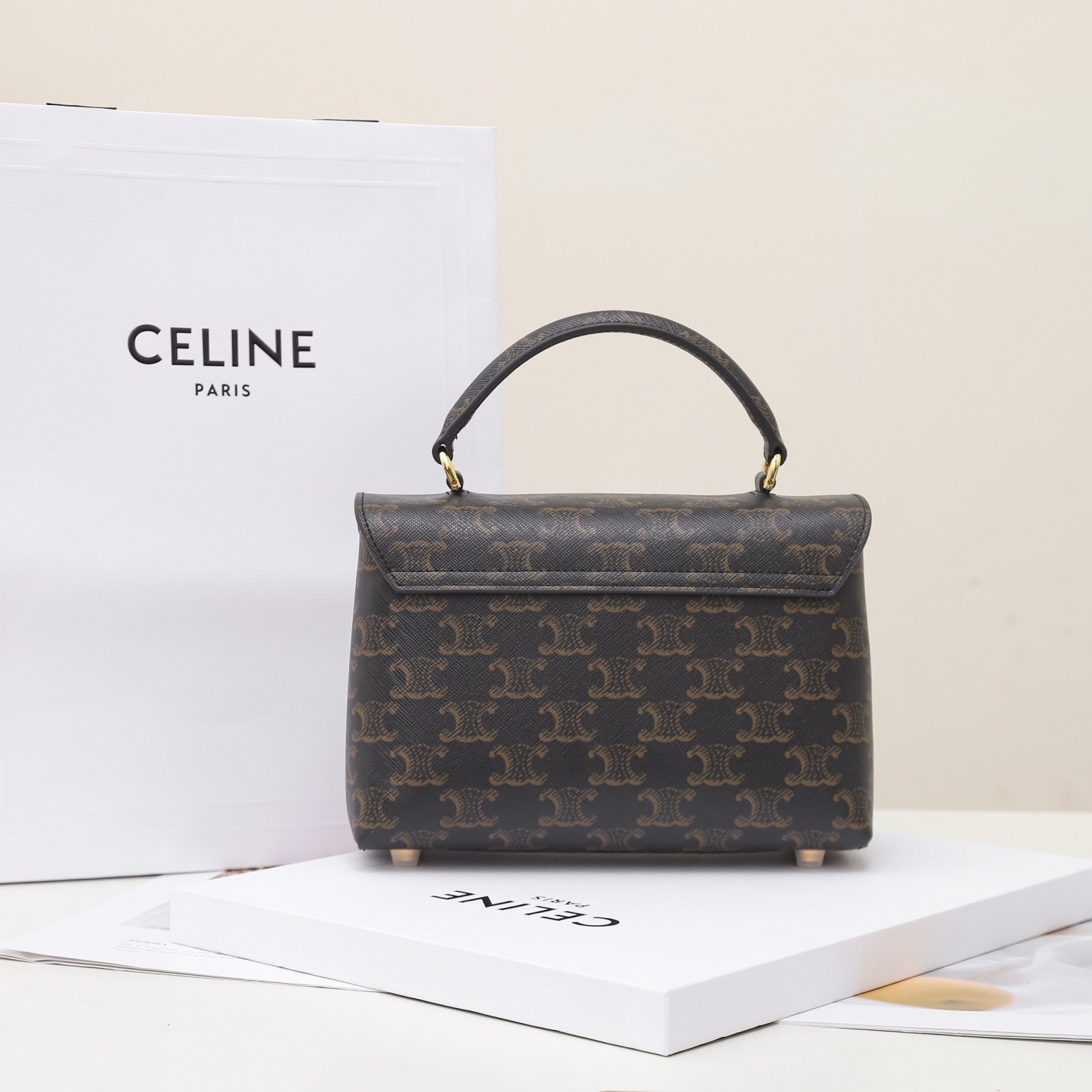 CELINE TEEN NINO BAG IN TRIOMPHE CANVAS
